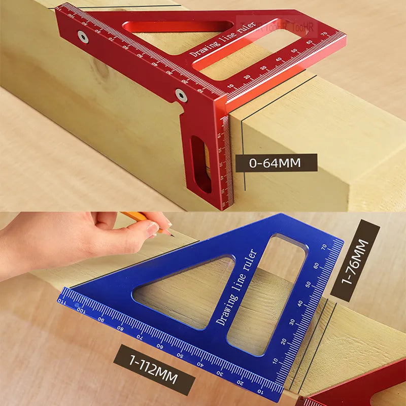 Woodworking Square Protractor Aluminum Alloy Miter Triangle Ruler HighSPECIFICATIONSBrand Name: toohrOrigin: Mainland ChinaDIY Supplies: WoodworkingType: CombinationPackage: BOXApplication: Wood Working Toolis_customized: YESModel Numb