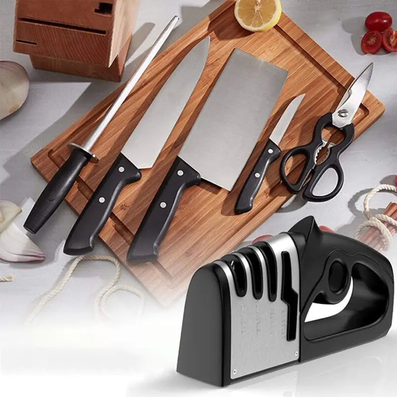 Four In One Quick Sharpener Handheld Multifunctional Knife Sharpening SPECIFICATIONSBrand Name: NoEnName_NullOrigin: Mainland ChinaMaterial: STAINLESS STEELType: SharpenersChoice: yes
