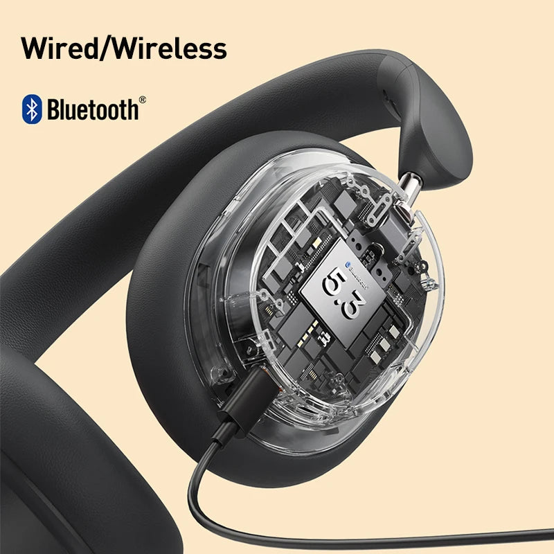 Baseus Bowie D05 Headphones Wireless Earphone Bluetooth 5.3 Headset HiFI Stereo Fones Foldable Wireless Wired Dual Use Headphone